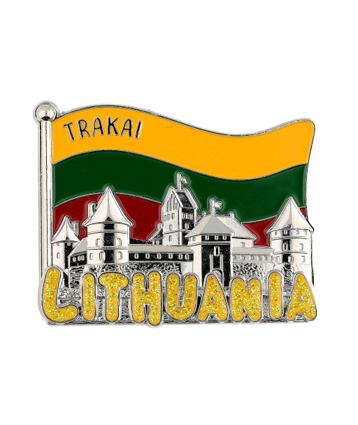 Magnetas Trakų pilis su trispalve
